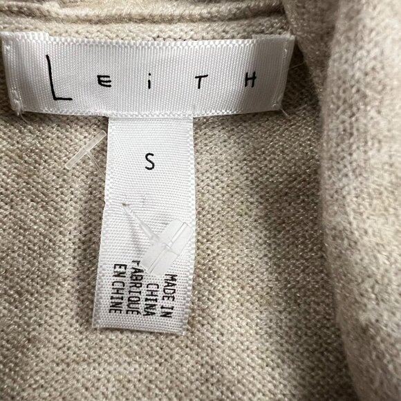 Leith Women's Open Front Duster Cardigan Lightweight Beige Size Small - Picture 8 of 9
